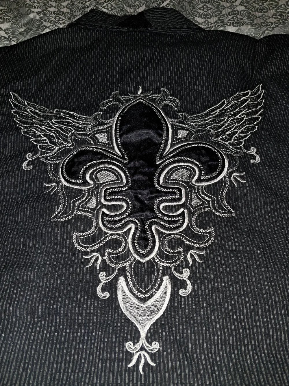 Vintage Panhandle Slim Wear Embroidered Pearl Snap Button Up w. Decorative Shirt